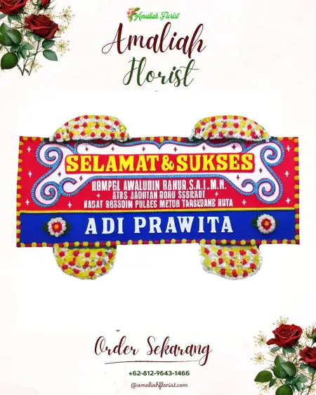 Papan Bunga Ucapan Selamat Purwasana